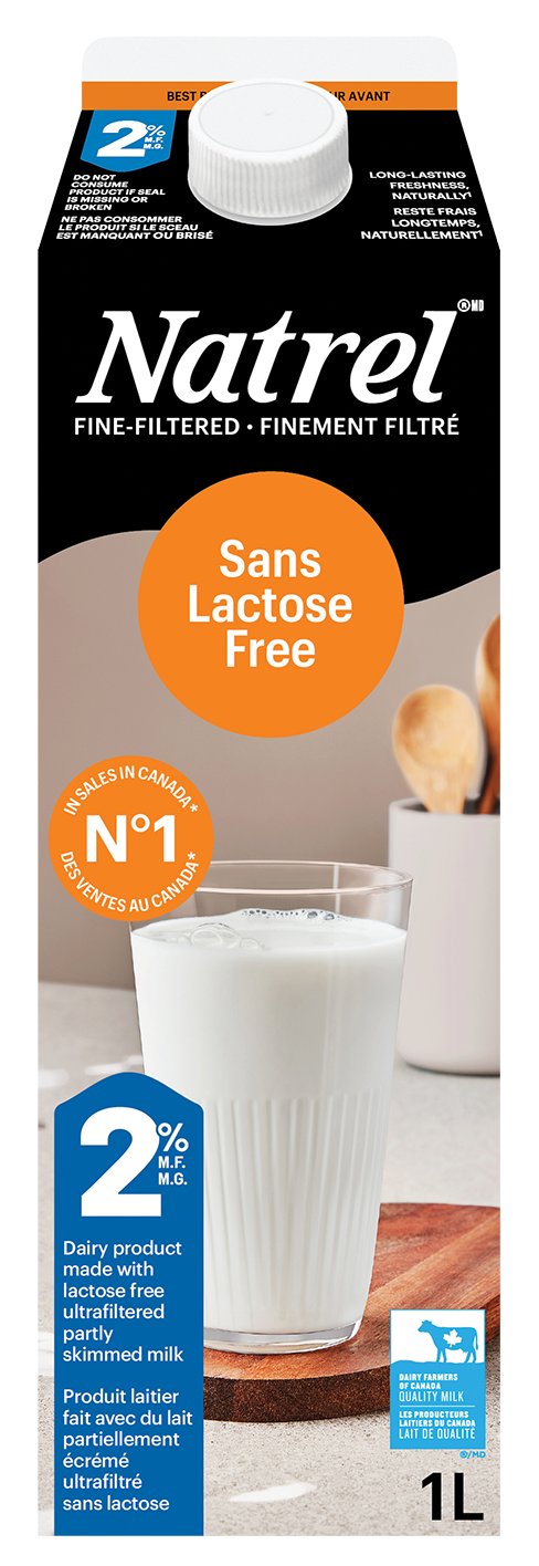 milk 1L NATREL LACTOSE FREE MILK 2% | Agropur Solutions